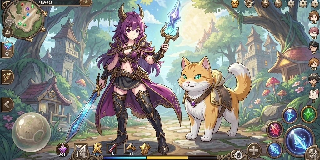 Antarmuka game yang menarik dan intuitif.