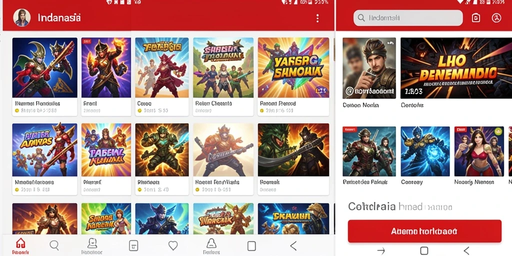 Screenshot aplikasi IDN89 menampilkan desain antarmuka yang menarik.